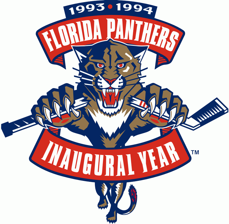 Florida Panthers 1993 94 Anniversary Logo iron on paper